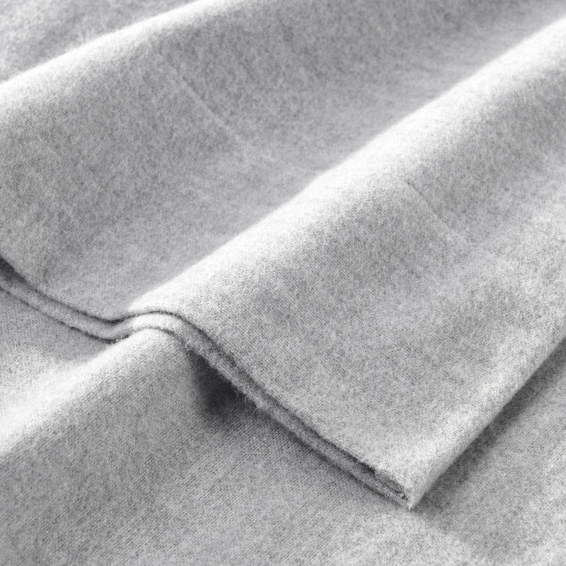 Close up of gray flannel fabric